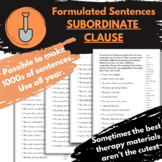 Formulated Sentences - Subordinate Clauses [CELF]