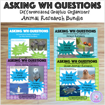 Preview of Formulating WH Question | Animal Research Bundle