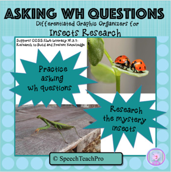 Preview of Formulating WH Questions With Insects | Speech Language Therapy