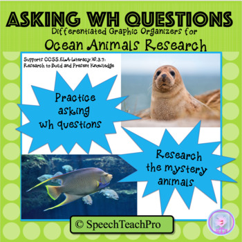 Preview of Formulating WH Questions With Ocean Animals: Speech Language Therapy