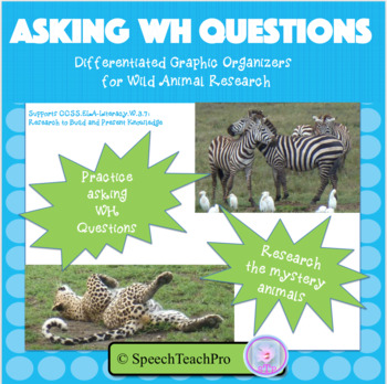 Preview of Formulating WH Questions with Wild Animals Speech Language Therapy