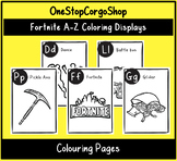 Fornite A-Z Alphabet Coloring Pages for Display