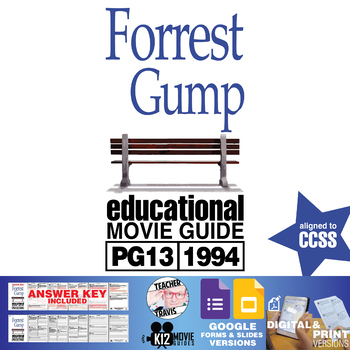 Preview of Forrest Gump Movie Guide | Questions | Worksheet | Google Formats (PG13 - 1994)