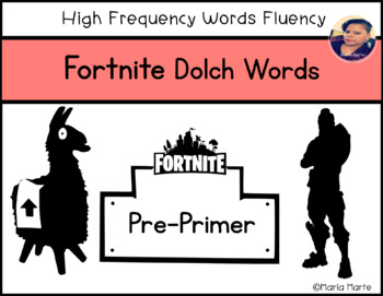 Preview of Fortnite Dolch Words Pre-Primer Fluency