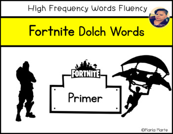 Preview of Fortnite Dolch Words Primer Fluency