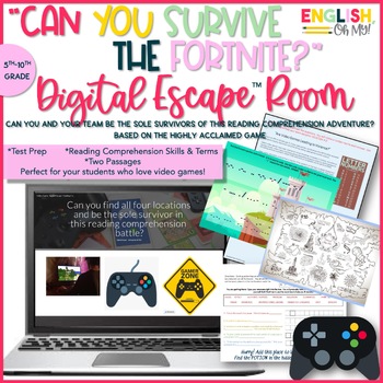 Preview of Can You Escape the Fortnite? Digital Escape Room, Escape Room