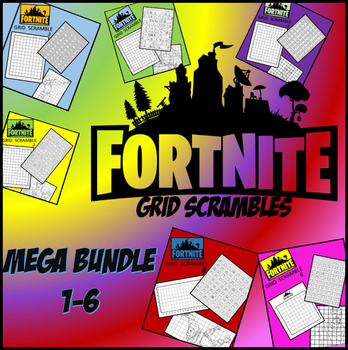 Preview of Fortnite Image Scramble #s 1-6 Mega Bundle - Busy / Sub Work