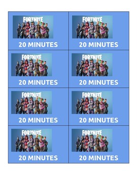 Fortnite Incentive Reward Cards by Ability Advocates | TPT