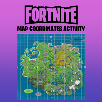 Preview of Fortnite Math Map Coordinates NO PREP Activity / Mapping Game / Answer Key