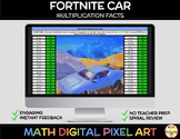 Fortnite Multiplication Facts (Car) Math Self-Checking Pixel Art