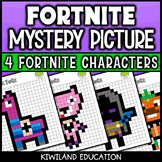 Fortnite Mystery Picture Graphs - Pixel Art Math Activities
