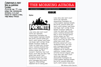 Fortnite News Articale Fortnite News Article Grade 6 Ela Pat Prep By Ms Matthews Littlest Classroom