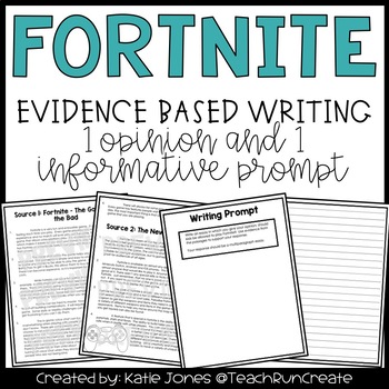 Preview of Fortnite Opinion and Informative Writing Prompts