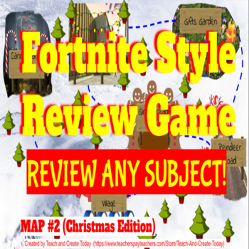 Preview of Fortnite Style Digital Review Games Test Prep BUNDLE Math ELA History Science