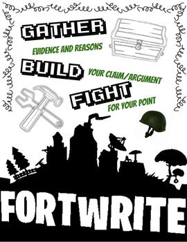 Preview of Fortnite Writing Anchor Chart (Fortwrite)