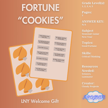 Preview of Fortune "Cookies" [LNY Welcome Gift]