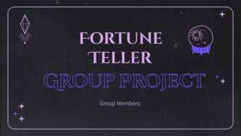 Preview of Fortune Teller Group Project (Signing Naturally Unit 14)