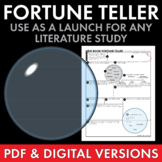 Fortune Teller worksheet for any literature unit, PDF & Go