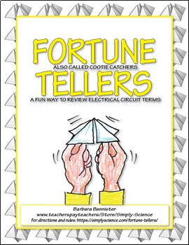 Preview of Fortune Teller for Electrical Circuits Vocabulary