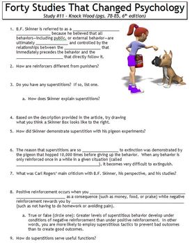 Preview of Forty Studies That Changed Psychology Worksheet #11: Knock Wood!