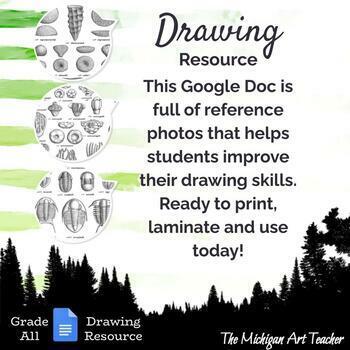 Preview of Fossil Drawing Resource - Art and Science Reference Photos