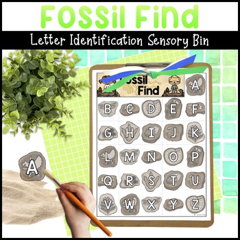 Preview of Fossil Find Alphabet Match Activity - Dinosaur Activities for Learning Letters