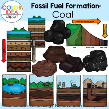 Fossil Fuel Formation: Coal by Color Idea | TPT