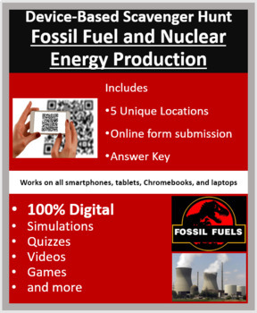 Preview of Fossil Fuel and Nuclear Energy Production – A Digital Scavenger Hunt Activity