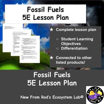 Preview of Fossil Fuels 5E Lesson Plan **Editable**