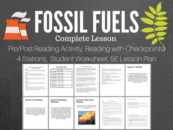 Preview of Fossil Fuels Complete 5E Lesson Bundle