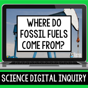 Preview of Fossil Fuel Formation Digital Inquiry Resource | Natural Resources 4th 5th Grade