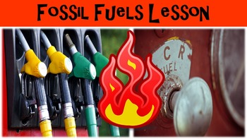Preview of Fossil Fuels Lesson with Power Point, Worksheet, and Review Sheet