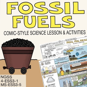 Preview of Fossil Fuels - Nonrenewable Resources Lesson Plan & Activities Grade 4-ESS3-1