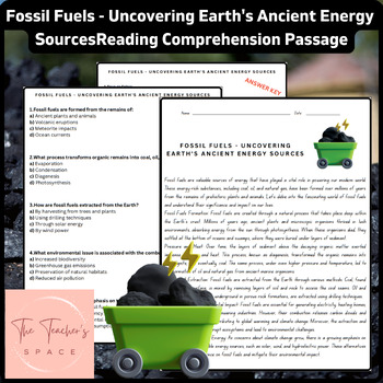 Preview of Fossil Fuels - Uncovering Earth's Ancient Energy Sources Reading Comprehension..