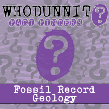 Preview of Fossil Records Geology Whodunnit Activity - Printable & Digital Game Options