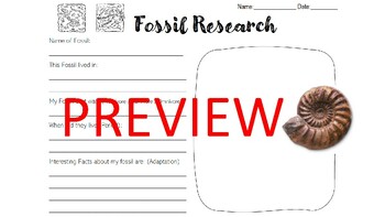 Preview of Fossil Research Paper!