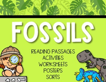 Fossil Worksheets, Activities, and Vocabulary by Otter Nonsense | TpT