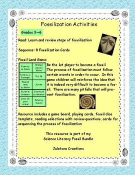 Preview of Distance learning Science Literacy: Fossilization