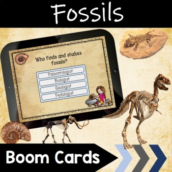 Preview of Fossils - Boom Cards / Distance Learning / Digital Science Task Cards