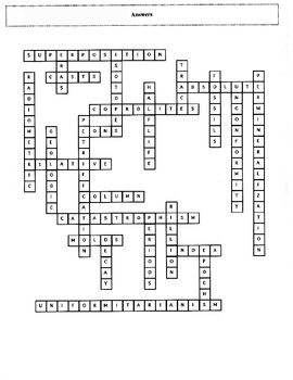 Fossils Crossword Puzzle with Key by Maura & Derrick Neill | TpT