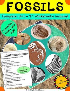 Preview of Fossils Unit: I Printables and Digital Distance Learning