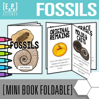 Fossils Notes Mini Book Science Foldable by EzPz-Science | TPT