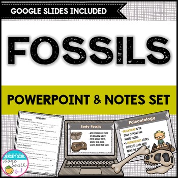 Preview of Fossils PowerPoint & Notes Set - Print & Digital
