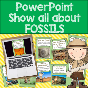 Fossils PowerPoint Show, Interactive Notebook Activities, and Assessments