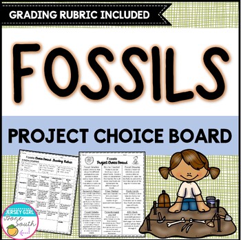 Preview of Fossils Project Choice Board - Print & Digital