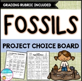 Fossils Project Choice Board - Print & Digital