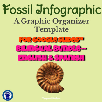 Preview of Fossils Research Graphic Organizer Bilingual Bundle for Google Slides™