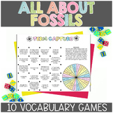 Fossils Science Vocabulary Games Centers