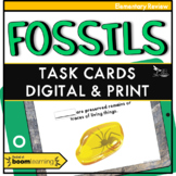 Fossils Task Cards Print and Digital - Distance Learning