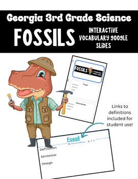 Preview of Fossils Vocabulary Google Slides